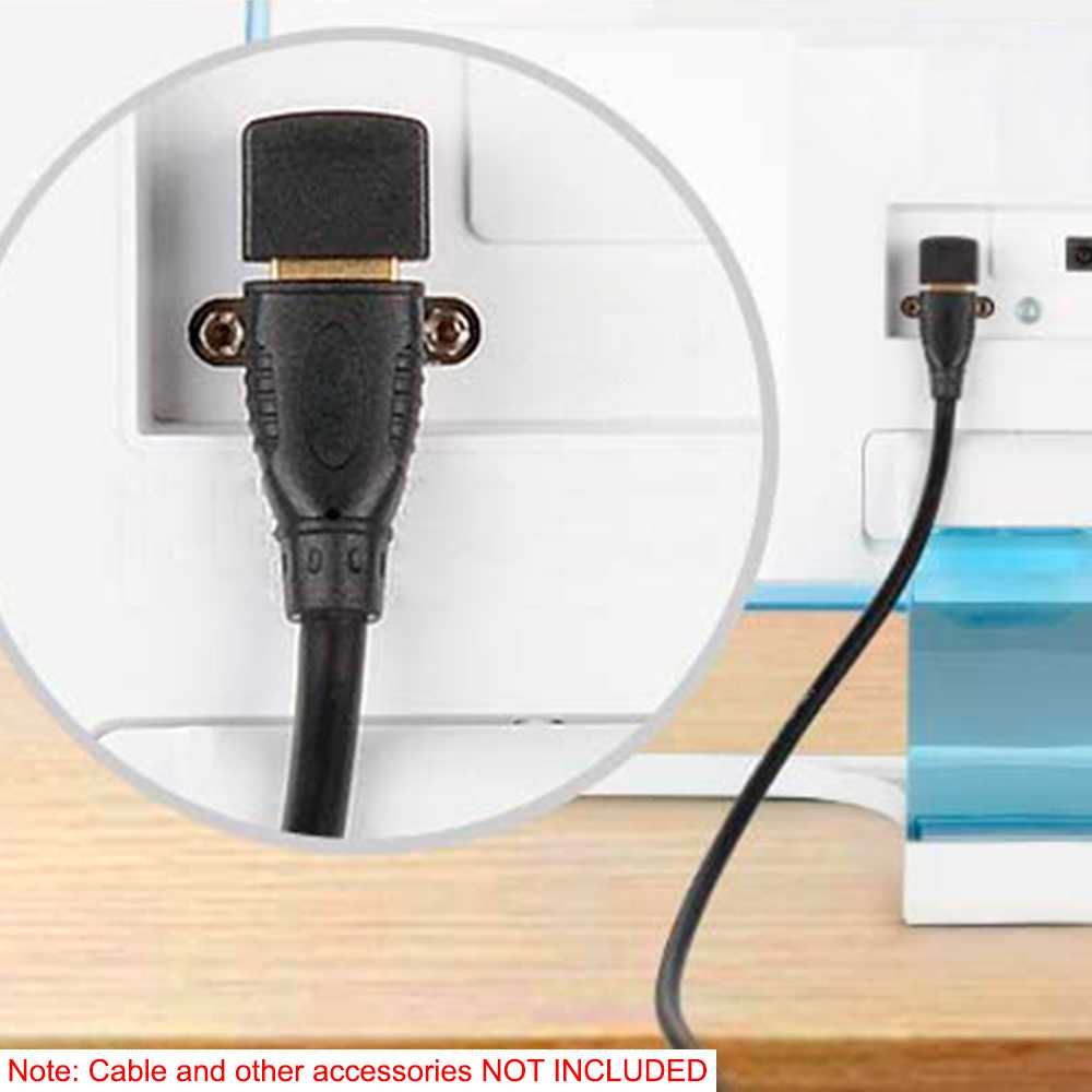 Codo Adaptador HDTV 1.4 Negro Ángulo 90 Grados Empalme Extensión Unión Enchufe ARC Video 3D XHD 4K Full HD 1080p