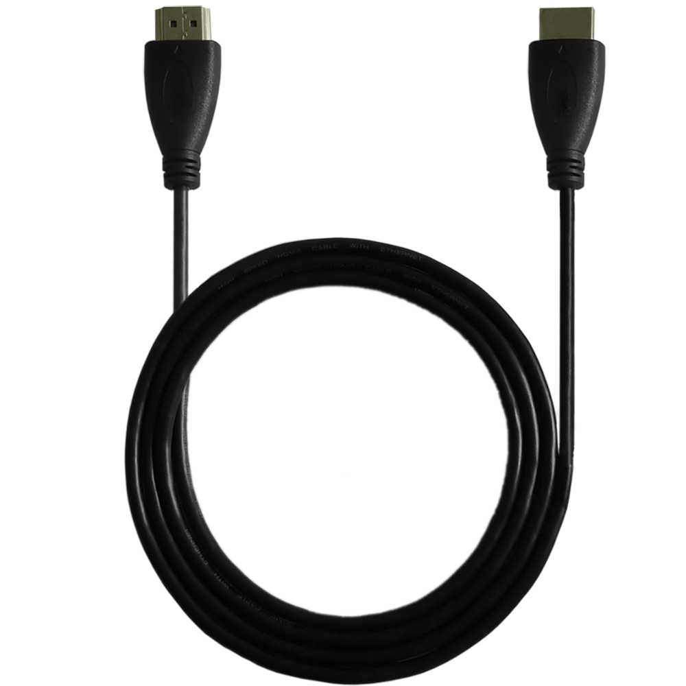 Cable 2m HDTV V1.4 Full HD 4K Audio Video Conectores Dorados Negro para PC Consolas Proyector Monitor Televisor