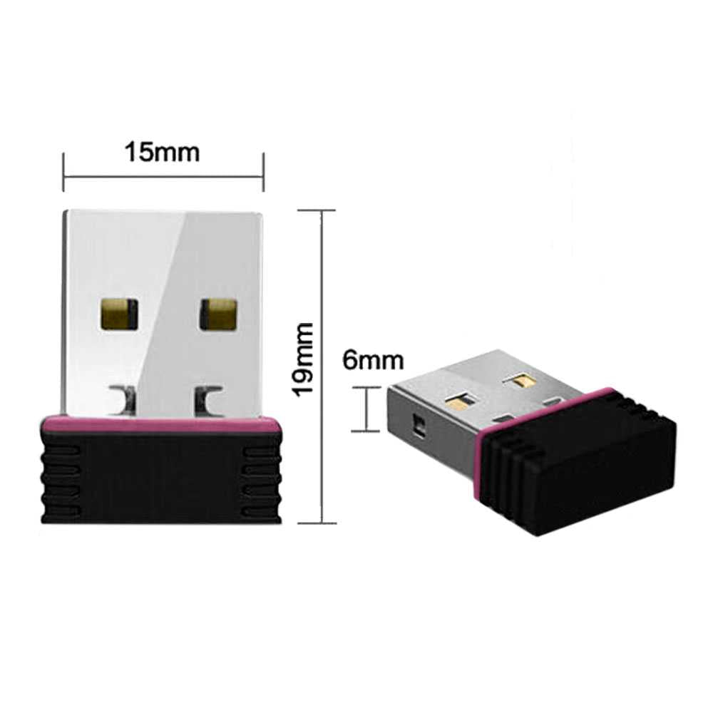 Adaptador de Red Inalámbrico USB Tarjeta Inalámbrica WiFi Receptor LAN 100Mbps Antena Externa 2.4GHz PC Portátil