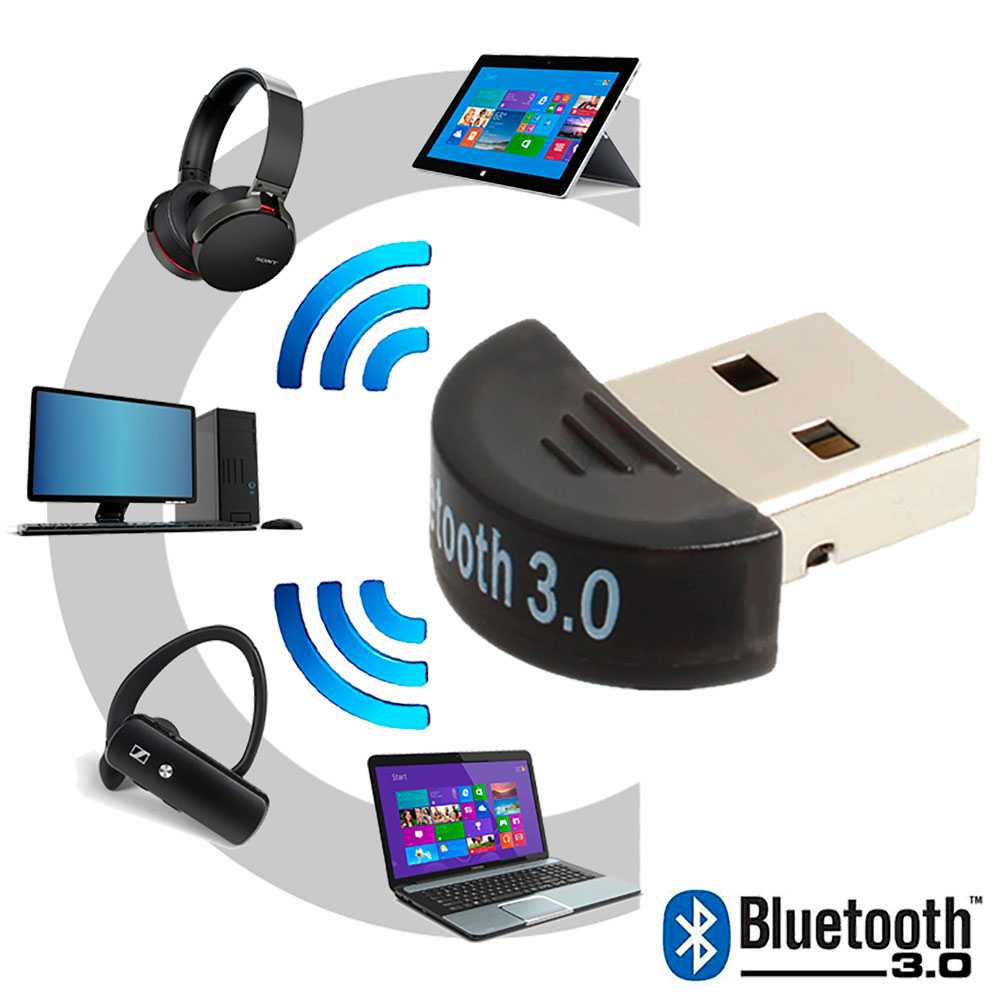 Mini antena Adaptador Bluetooth USB V3.0 EDR para Windows Vista, 7, 8 y 10