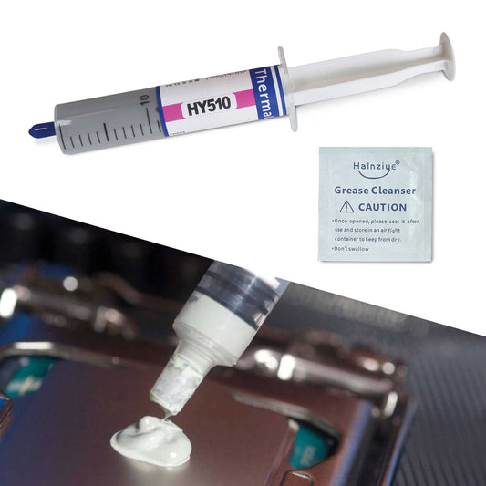 Pasta Térmica Halnziye HY510 1.93W/m-k Gris Jeringa de 30g Silicona Masilla Grasa Disipadora para Procesadores CPU