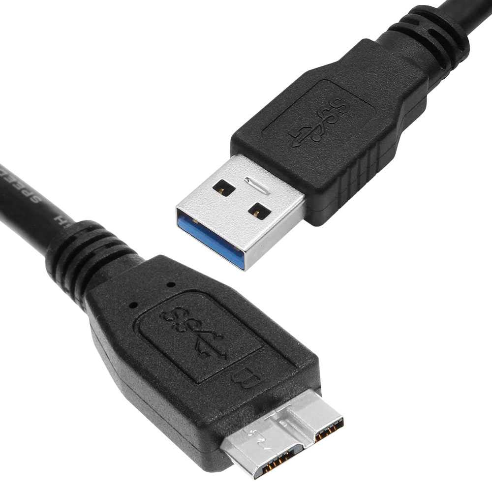 Cable de USB Tipo A Micro B 3.0 Alta Velocidad Carga Rápida y Datos Super Speed 4,8 Gbit/s Negro para Samsung Galaxy S5