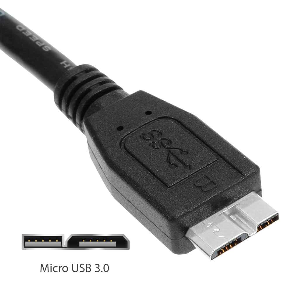 Cable de USB Tipo A Micro B 3.0 Alta Velocidad Carga Rápida y Datos Super Speed 4,8 Gbit/s Negro para Samsung Galaxy S5