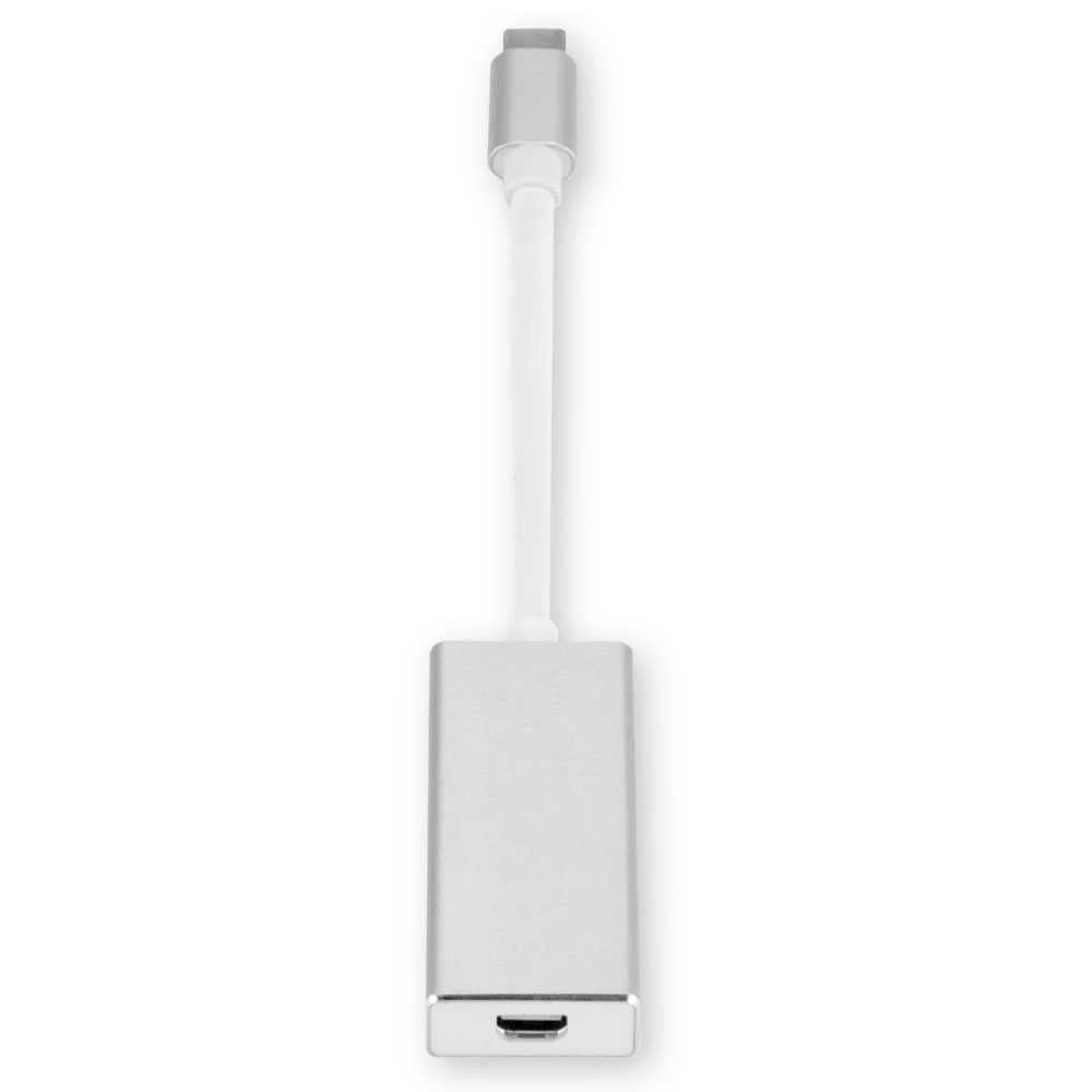 Adaptador de USB Tipo C 3.1 Macho a Mini DisplayPort Hembra Plateado Display Port DP M/H Ultra 4K XHD 60Hz Full HD