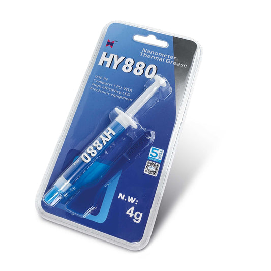 Pasta Térmica Halnziye HY880 5.15W/m-k Gris Jeringa de 4g Silicona Masilla Grasa Disipadora para Procesadores CPU