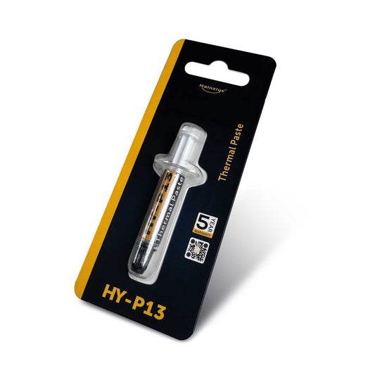 Pasta Térmica Halnziye HY-P13 13.4W/m-k Gris Jeringa de 0.5g Silicona Masilla Grasa Disipadora para Procesadores CPU