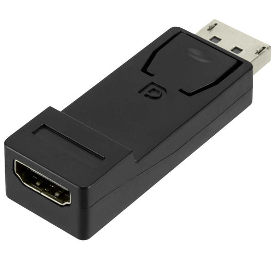 Adaptador de DP a HDTV M/H Negro DisplayPort Display Port Video Audio Full HD 1080p para PC TV Monitor Proyector