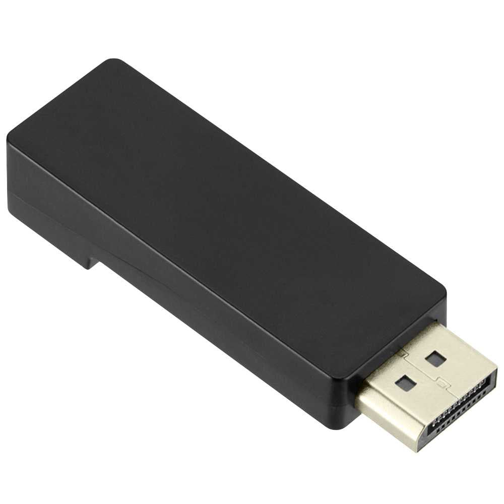 Adaptador de DP a HDTV M/H Negro DisplayPort Display Port Video Audio Full HD 1080p para PC TV Monitor Proyector