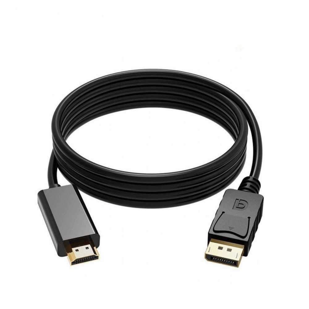 Cable Displayport DP a HDTV 1,8m Negro Resolución 4K x 2K Full HD 2160p Macho para Monitor Proyector TV