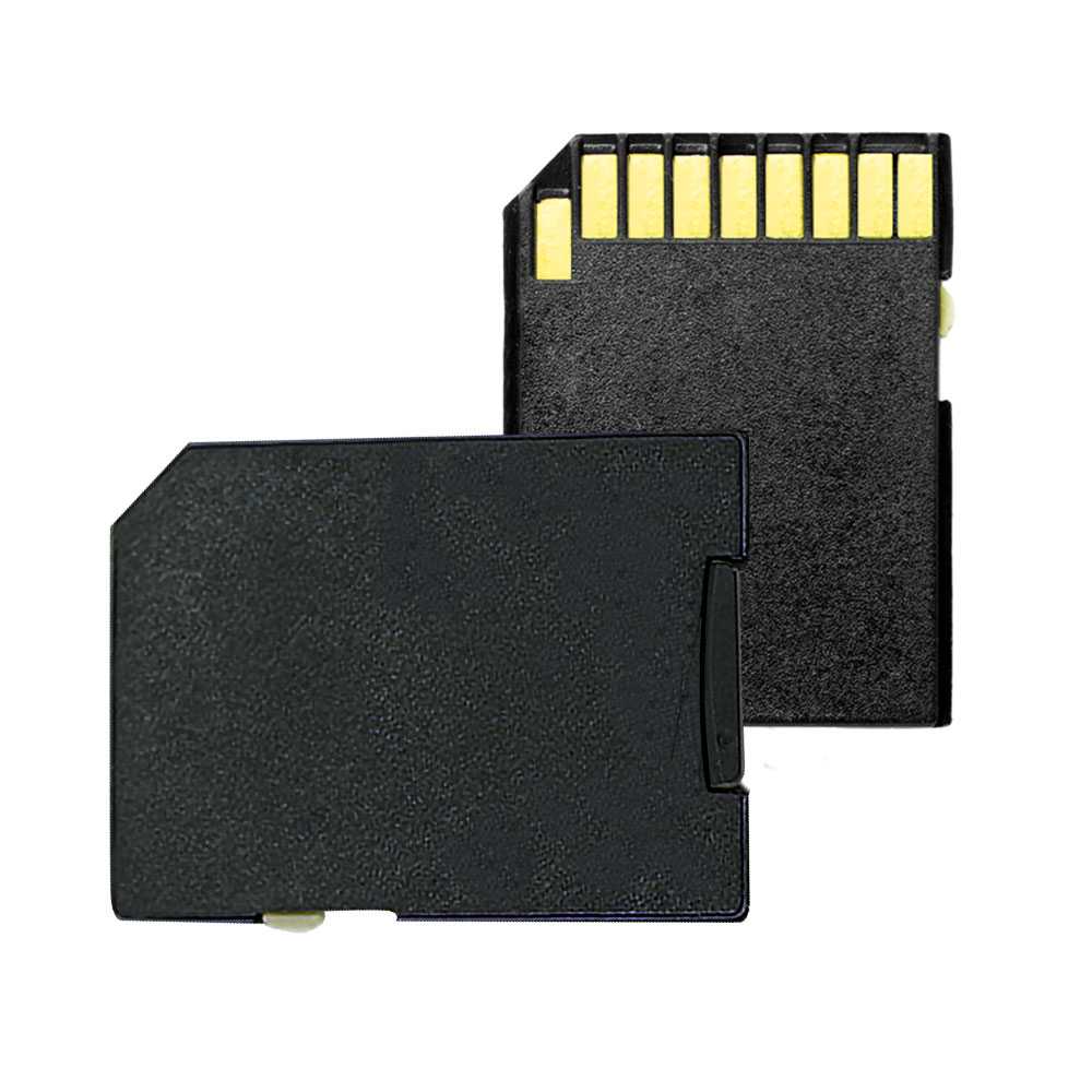 Adaptador de tarjeta de memoria Micro SD de plástico Adaptador microSD/microSDHC estándar Negro