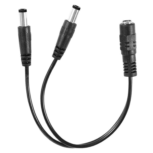 Divisor de Corriente para Camara de Seguridad, Cable DC para CCTV 5.5x2.1mm 1 a 2 M/H Cable Alimentación Jack Macho