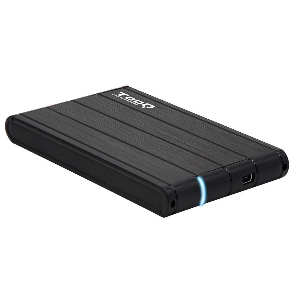 Tooq TQE-2530B Caja Externa USB 3.0 Ligera para Disco Duro SATA de 2.5 Pulgadas Negra Carcasa Discos Duros HDD/SSD