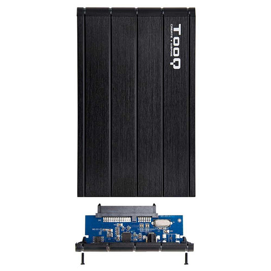Tooq TQE-2530B Caja Externa USB 3.0 Ligera para Disco Duro SATA de 2.5 Pulgadas Negra Carcasa Discos Duros HDD/SSD
