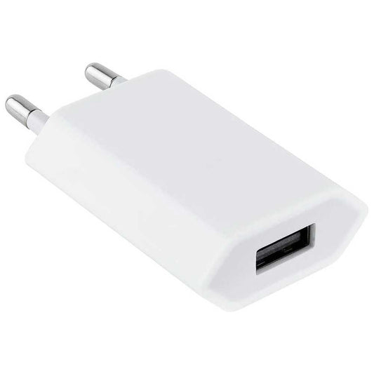 NANOCABLE Cargador de Pared USB 5W 1A 5V Blanco 10.10.2001 Alimentador Carga Adaptador Red Compacto para Smartphones