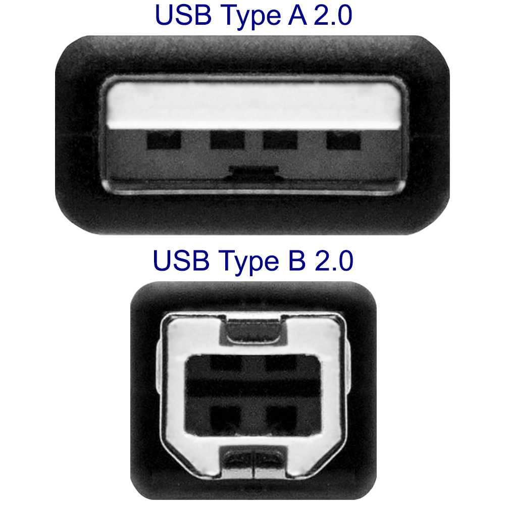 NANOCABLE Cable USB 2.0 Macho para Impresora Tipo A/M-B/M Negro 10.01.0103-BK 1,8m Compatible Epson Canon Brother HP