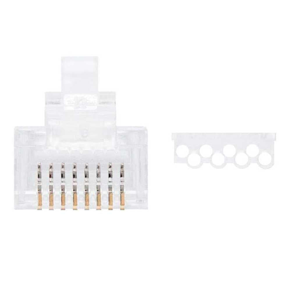 Nanocable 10.21.0201 Bolsa de 10 Conectores Cat.6 para Cable de Red RJ45 Transparente UTP Conector Clavija Clavijas LAN