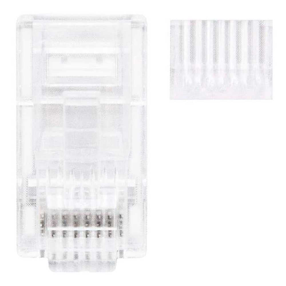 Nanocable 10.21.0201 Bolsa de 10 Conectores Cat.6 para Cable de Red RJ45 Transparente UTP Conector Clavija Clavijas LAN