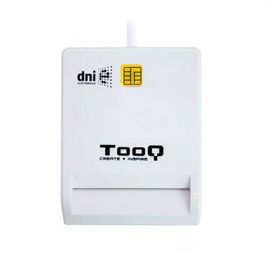 Tooq TQR-210W Lector Externo Cable Conector USB 2.0 Blanco para DNI Electrónico DNIe Tarjetas Inteligentes Smart Cards