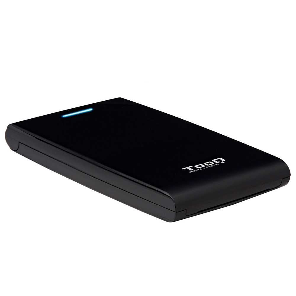 Tooq TQE-2526B Caja Externa USB 3.0 Ligera para Disco Duro SATA de 2.5 Pulgadas Negra Carcasa Discos Duros HDD/SSD
