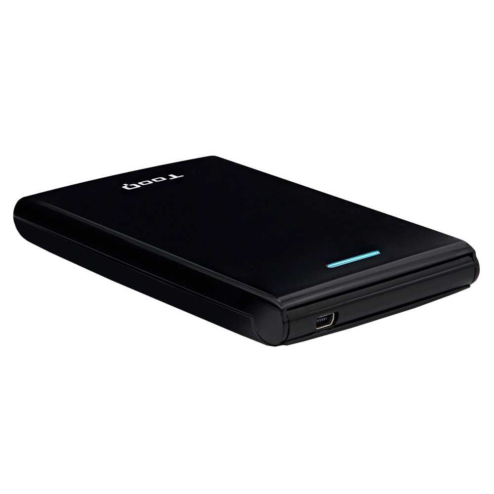 Tooq TQE-2526B Caja Externa USB 3.0 Ligera para Disco Duro SATA de 2.5 Pulgadas Negra Carcasa Discos Duros HDD/SSD