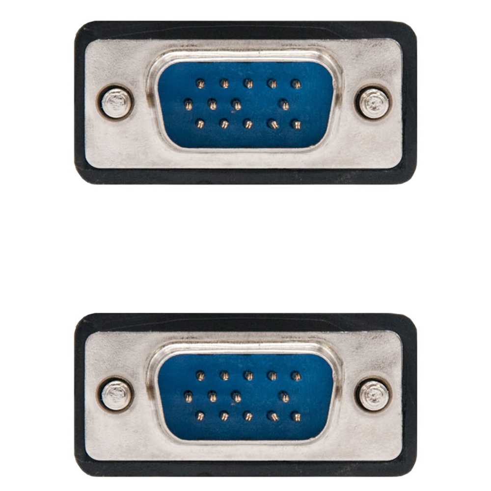 NANOCABLE Cable VGA para PC Monitor Proyector HDB15/M-M Negro 10.15.1302 1.8m SVGA Macho para PC Ordenador Portátil