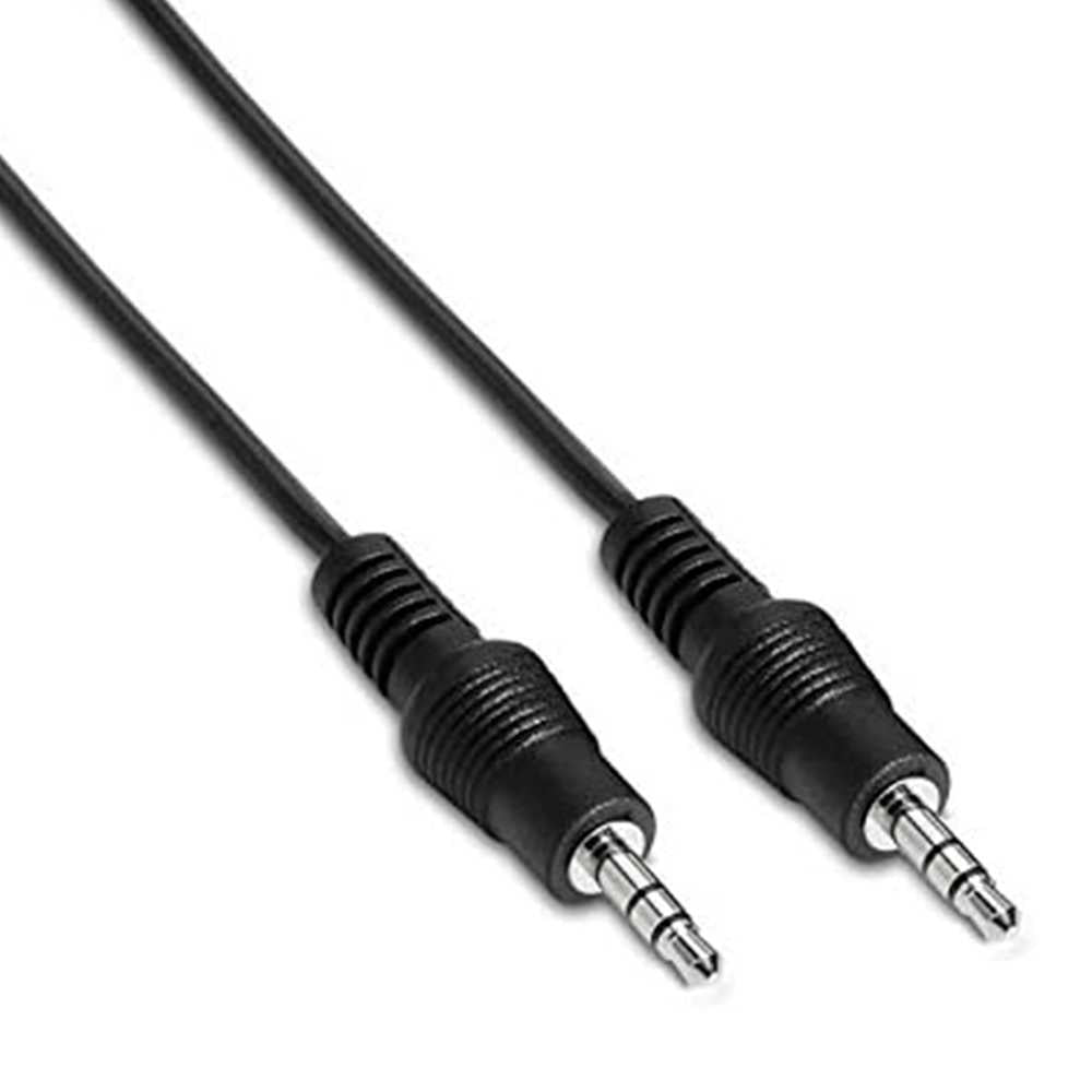 Nanocable 10.24.0103 3m NANOCABLE Cable de Sonido Estéreo Jack 3.5mm M/M Negro Auxiliar Audio para Radio AUX Coche