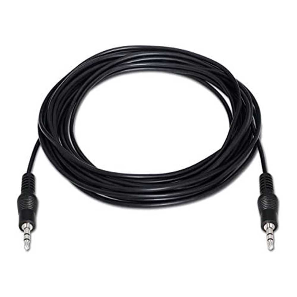 Nanocable 10.24.0103 3m NANOCABLE Cable de Sonido Estéreo Jack 3.5mm M/M Negro Auxiliar Audio para Radio AUX Coche