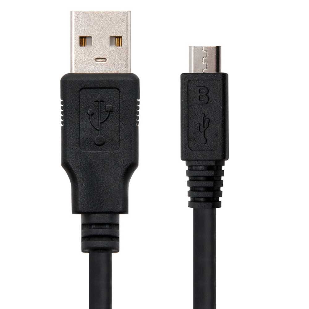 Nanocable 10.01.0503 3m Cable USB 2.0 Tipo A Micro Type B Doble Macho Negro para Smartphones Tablets MP3 MP4 MicroUSB