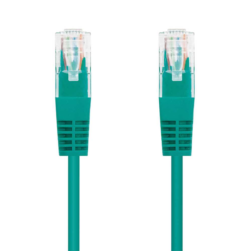 Nanocable 10.20.0402-GR 2m Cat.6 Verde Cable de Red RJ45 Macho LAN Local Area Network UTP para PC Portátil TV
