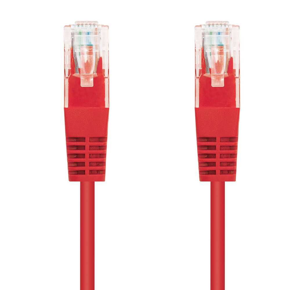 Nanocable 10.20.0402-R 2m Cat.6 Cable de Red RJ45 LAN Local Area Network Rojo para PC Ordenador Portátil Router Switch Consolas Latiguillo Internet UTP Doble Macho