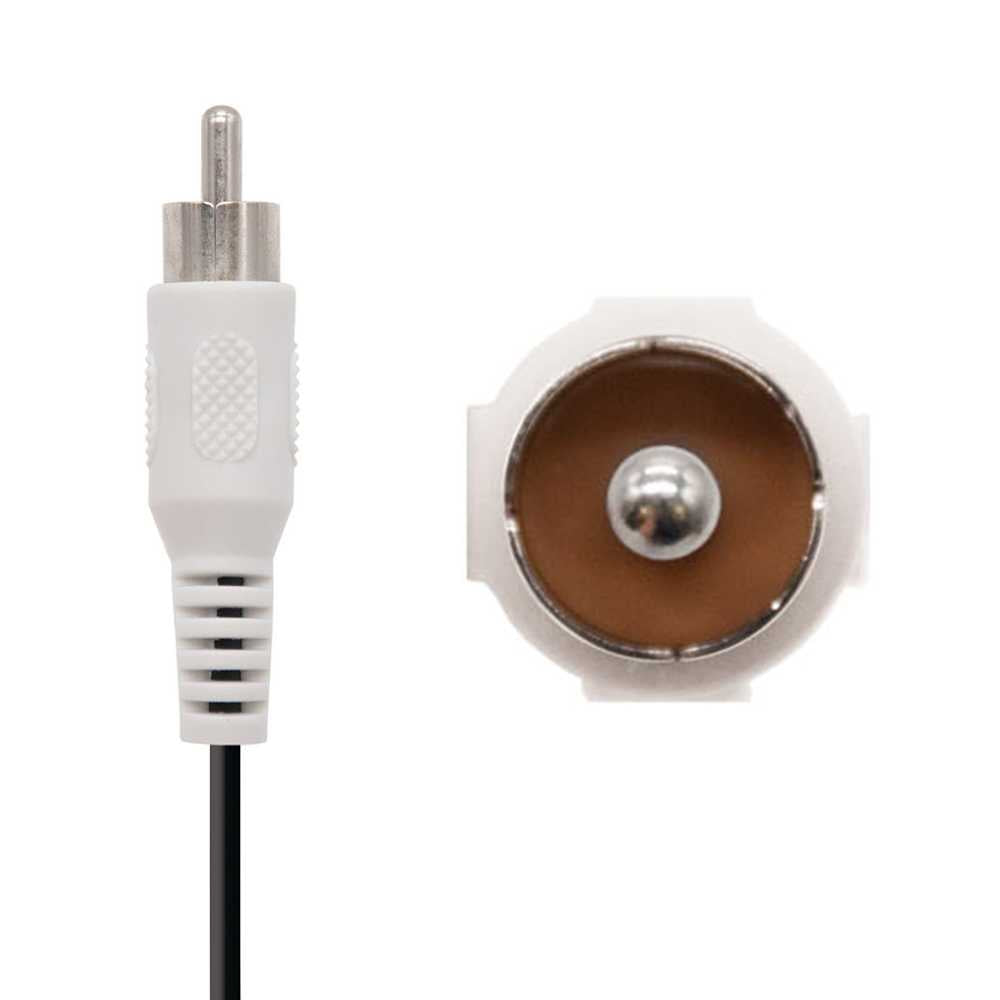 Nanocable 10.24.0310 10m Cable Adaptador de Audio Jack 3,5mm a 2 RCA L/R Machos Conversor Sonido Estereo Analogico MiniJack 3,5 mm Doble RCA M/M-M