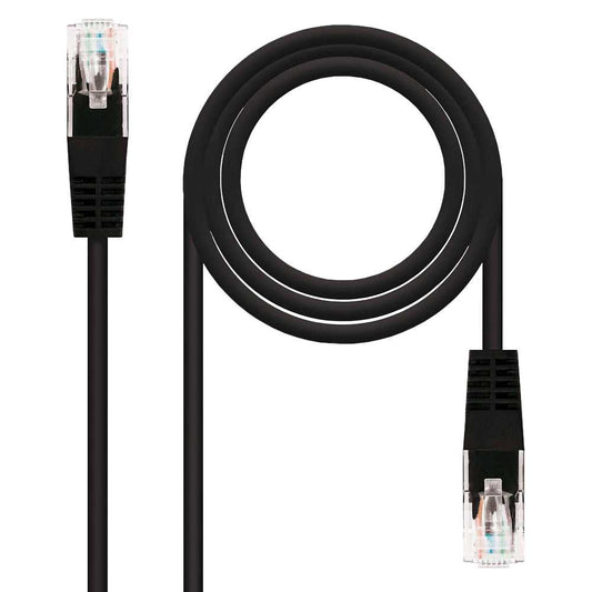 Nanocable 10.20.0400-L30-BK 30cm Cat.6 Negro Cable de Red RJ45 M/M para PC Ordenador Portatil Consolas TV Routers Redes Internet Impresoras Latiguillo LAN 8P8C Local Area Network