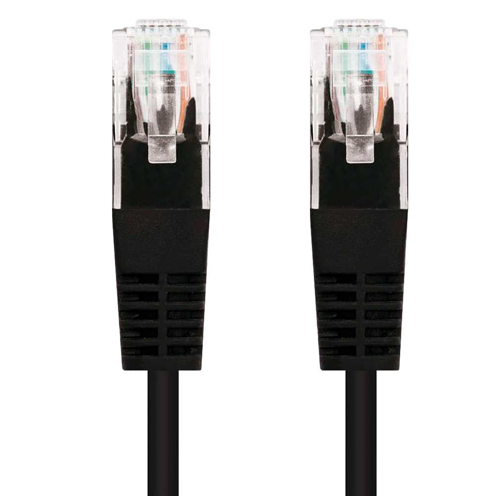 Nanocable 10.20.0400-L30-BK 30cm Cat.6 Negro Cable de Red RJ45 M/M para PC Ordenador Portatil Consolas TV Routers Redes Internet Impresoras Latiguillo LAN 8P8C Local Area Network