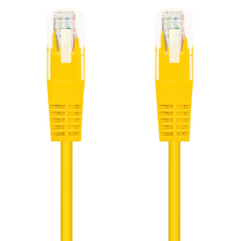 Nanocable 10.20.0401-Y 1m Cat.6 Amarillo Cable de Red RJ45 M/M para PC Ordenador Portatil Consolas TV Routers Redes Internet Impresoras Latiguillo LAN 8P8C Local Area Network