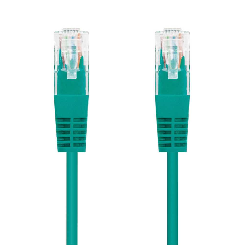 Nanocable 10.20.0401-GR 1m Cat.6 Verde Cable de Red RJ45 M/M para PC Ordenador Portatil Consolas TV Routers Redes Internet Impresoras Latiguillo LAN 8P8C Local Area Network