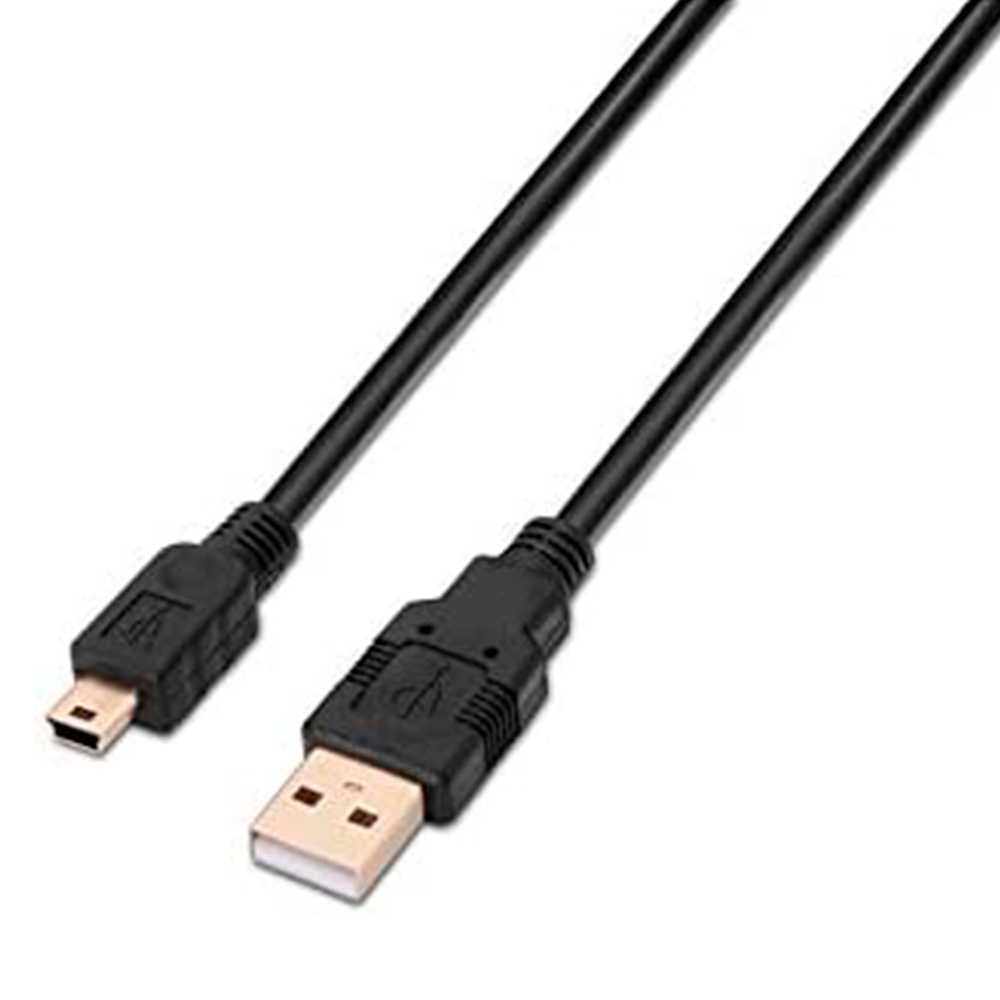 Nanocable 10.01.0400 0.5m Cable USB 2.0 Tipo A a Mini B Doble Macho para Ordenadores Portatiles PC Camaras Digitales