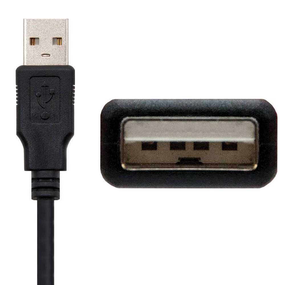 Nanocable 10.01.0400 0.5m Cable USB 2.0 Tipo A a Mini B Doble Macho para Ordenadores Portatiles PC Camaras Digitales