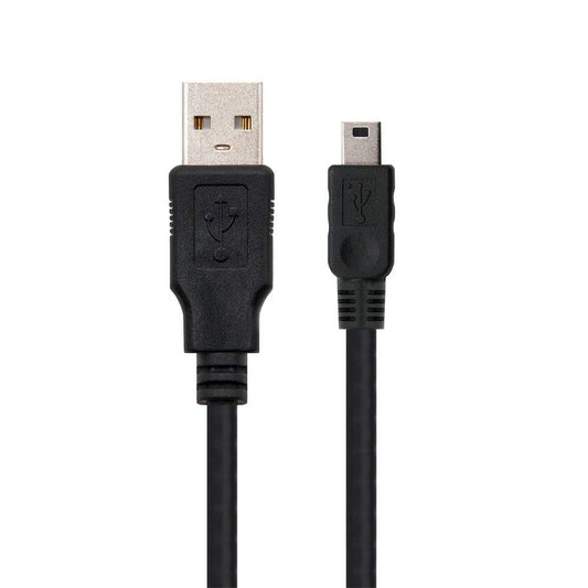 Nanocable 10.01.0401 1m Cable USB 2.0 Tipo A a Mini B Doble Macho para Ordenadores Portatiles PC Camaras Digitales