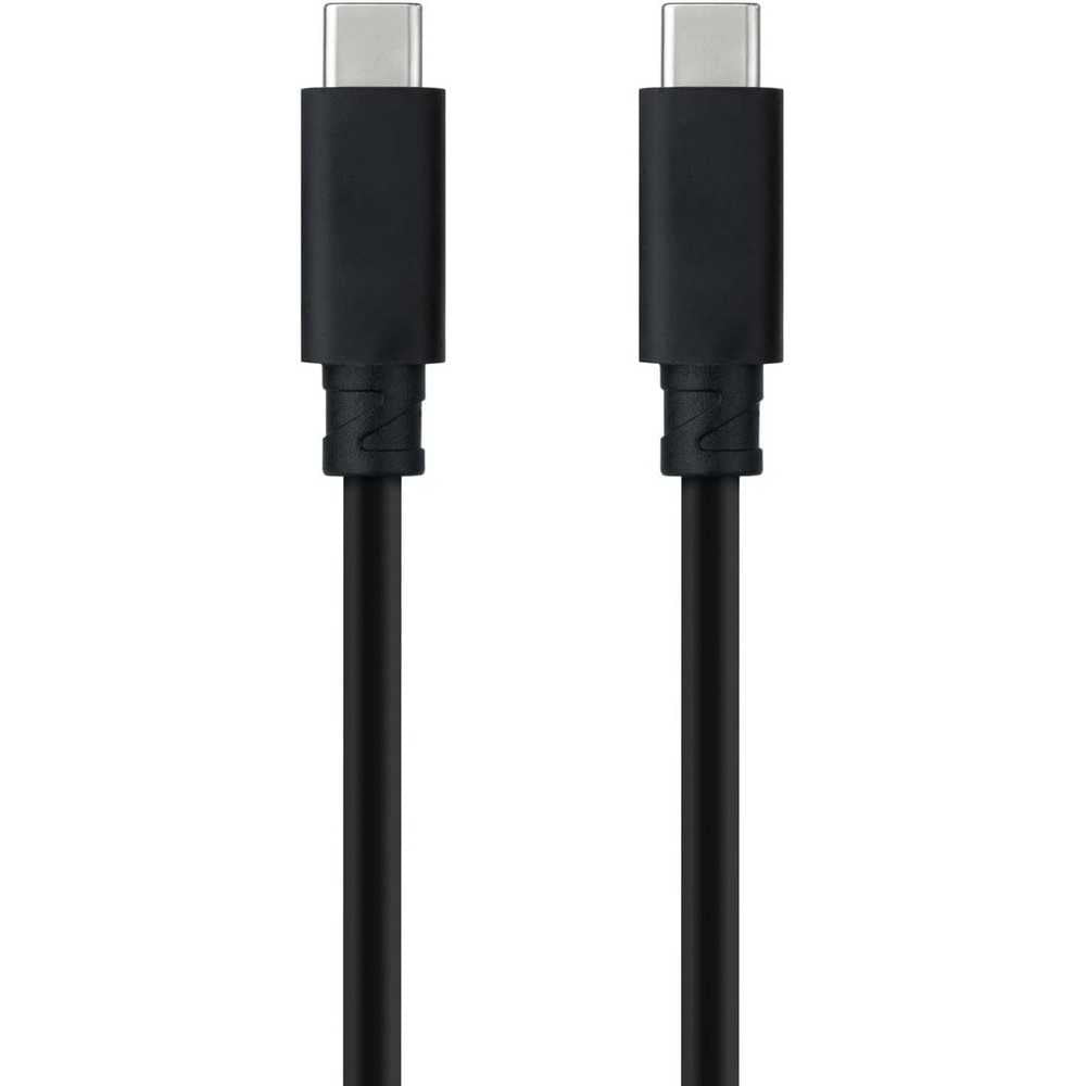 NANOCABLE Cable USB 3.1 Gen2 10Gbps 5A, Negro, 0.5 m USB-C/M-USB-C/M