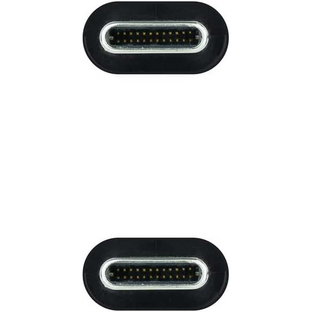 NANOCABLE Cable USB 3.1 Gen2 10Gbps 5A, Negro, 0.5 m USB-C/M-USB-C/M