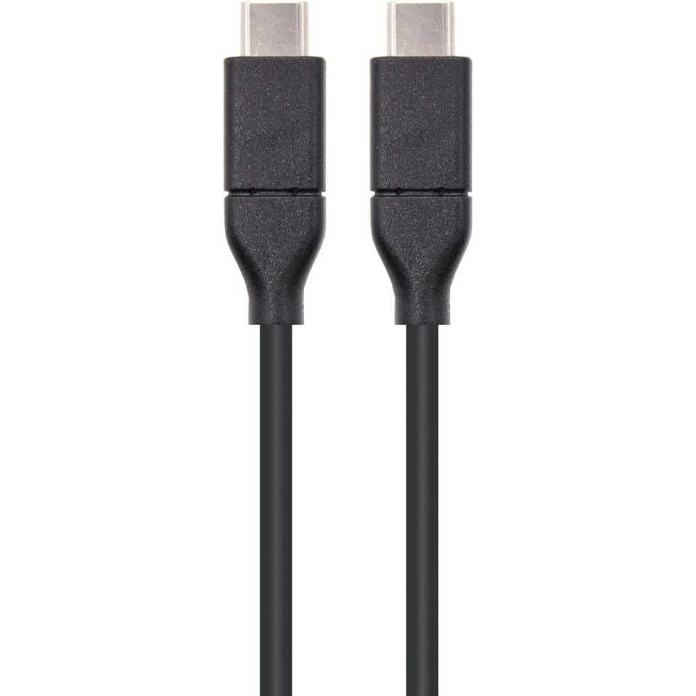 NANOCABLE Cable USB 3.1 Gen2, Color Negro, 1 m, 10Gbps 5A, 4K/60Hz, USB-C/M-USB-C/M