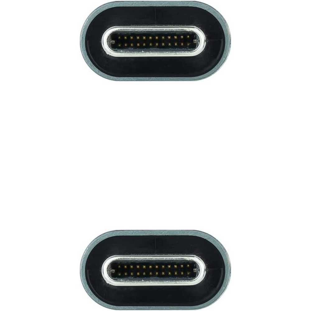 NANOCABLE Cable USB 3.2 Gen2x2 USB-C/M-USB-C/M, Negro, 0.5 m, 20Gbps 5A/100W 4K/60Hz