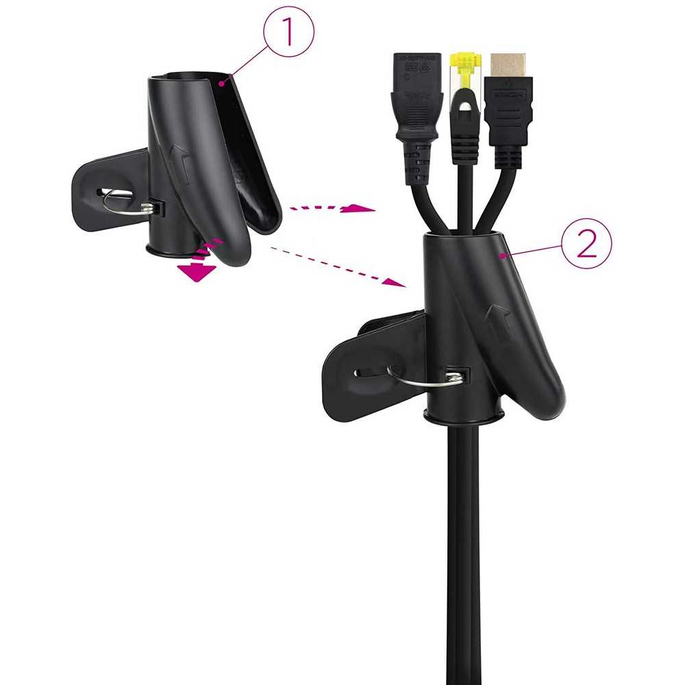 Nanocable Tubo Organizador de Cables Universal 25mm x 1m, Flexible, Color Negro