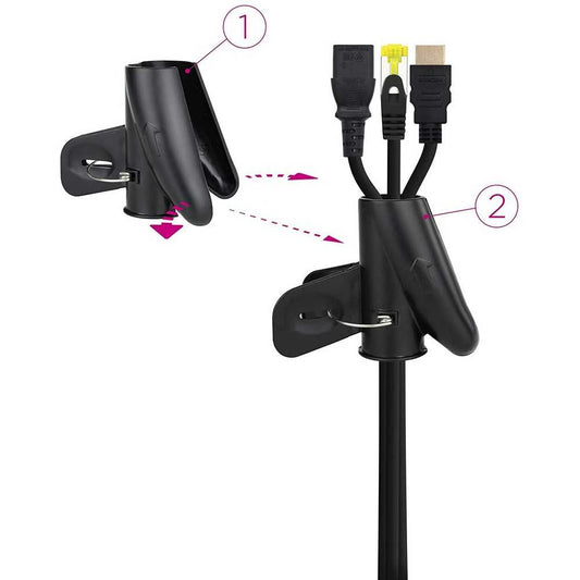 Nanocable Tubo Organizador de Cables Universal 25mm x 3m, Flexible, Color Negro