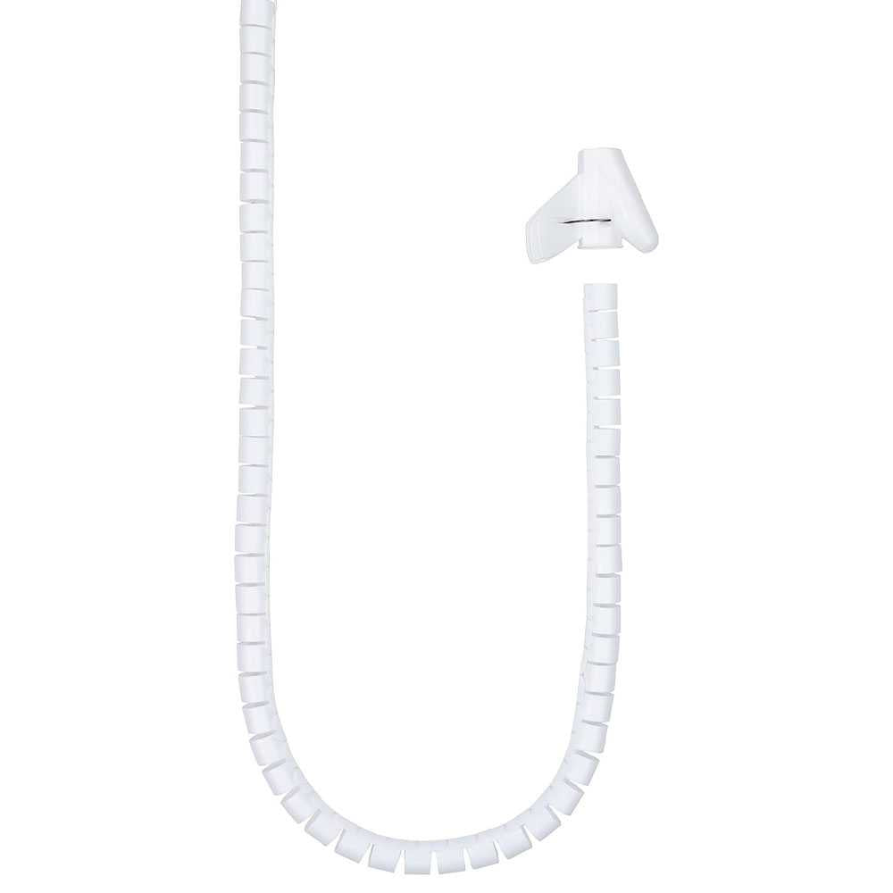 Nanocable Tubo Organizador de Cables Universal 25mm x 3m, Flexible, Color Blanco
