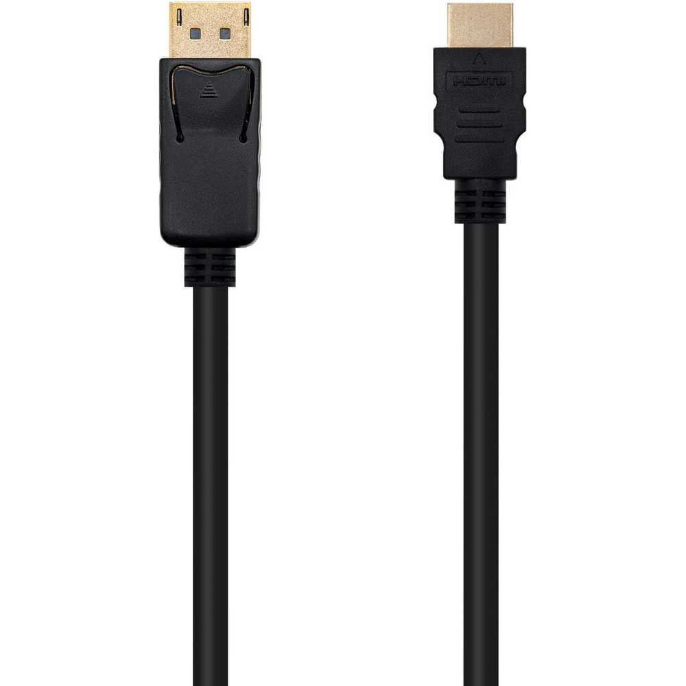 Nanocable 10.15.4302 2m Cable Adaptador Displayport DP a HDMI Doble Macho Negro