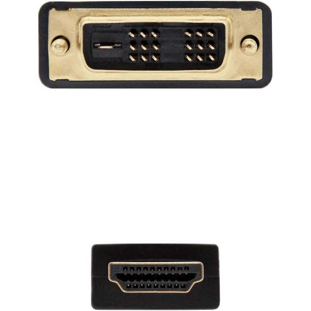 Nanocable 10.15.0502 - Cable DVI a HDMI, Macho-Macho, DVI 18+1/M-HDMI A/M, Negro, 1.8mts