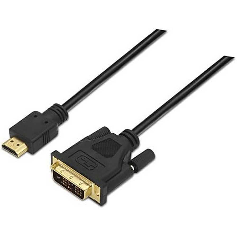 Nanocable 10.15.0502 - Cable DVI a HDMI, Macho-Macho, DVI 18+1/M-HDMI A/M, Negro, 1.8mts