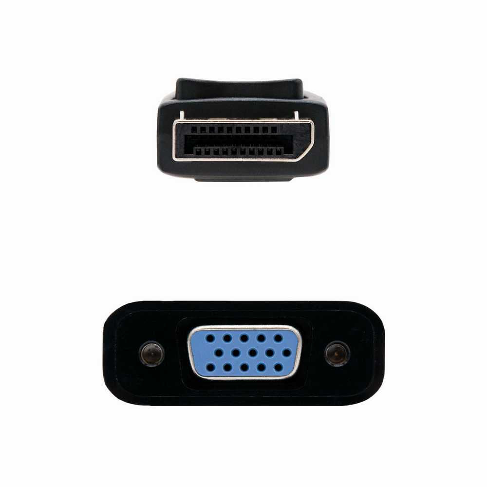Cable de DisplayPort Macho a SVGA Hembra Negro para Monitores, Ordenadores DP 15cm