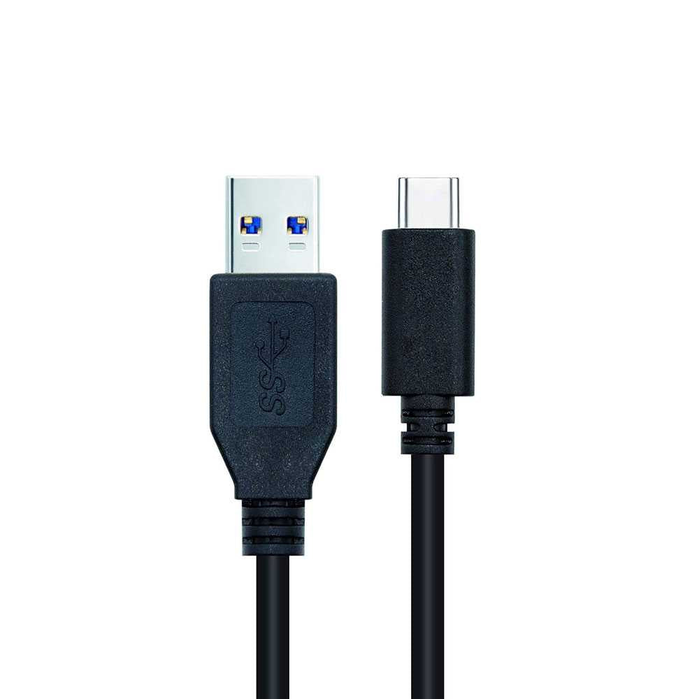 NANOCABLE - Cable de carga y datos USB 3.1 Gen2 USB-A-USB-C Negro 0.5m